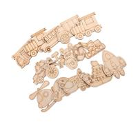 LIFKOME 25 Pezzi Ritagli Veicoli Legno Grezzo Non Verniciato Fai Da Te Camion Auto Elicottero Escavatore Set Gioco Creativo Impegno Ragazzo Ragazza Sicuro