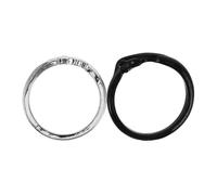 LIFKOME 2pezzi Anelli Lega di Zinco Anello Creativo Angel And Devil Anelli Regolabili per Amanti Gioielli Chic per Dita