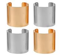 LIFKOME 2pezzi Bracciale Rigido Aperto in Metallo Scanalature Bracciale da Donna in Oro e Argento Polsino Regolabile Accessori per Braccialetti Larghi