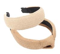 LIFKOME 2pezzi Fasce in Rafia Per Donne Copricapi Decorativi Intrecciati Fascia Leggera e Resistente Per Feste e Uso Quotidiano