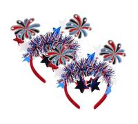 LIFKOME 2pezzi Fascia Per Design Della Bandiera Americana e Fuochi d Accessorio Patriottico Per Luglio Resistente e Confortevole Per Feste e Celebrazioni Estive