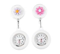 LIFKOME 2pezzi Nurse Hanging Watches Adorable Silicone Pocket Watches for Medical Professionals for All Occasions