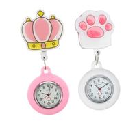 LIFKOME 2pezzi Orologio Da Tasca Luminoso Per Con Design e Clip Orologio Da Polso Per Studenti e Professionisti Movimento Al Quarzo Pratico e Portatile Per Amici
