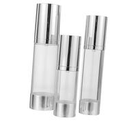LIFKOME 3 Pezzi Airless da Viaggio per Lozione Erogatore a Pompa Fondo Ispessito Design Antiscivolo Contenitori per Creme Idratante