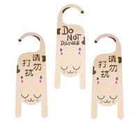 LIFKOME 3 pezzi Cartelli Porta Non Disturbare PVC Resistente Segnali Bifacciali per Hotel Ufficio Casa Targhette Appendibili Antigraffio per Comunicazione Privacy Indoor Outdoor