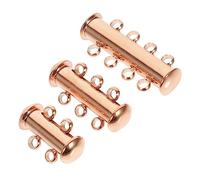 LIFKOME 3 pezzi Chiusure Creative per Collane e Bracciali Connettori Regolabili Acciaio Inossidabile Accessori Fai da Te per Gioielli Rosé