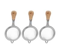 LIFKOME 3 Pezzi Colini Maglia Fine in Acciaio con Manico in Legno Ergonomico Set Piccoli Colini per Cucina per Filtraggio Preciso di Tè Zuppa Riso Olio e Succo Setaccio Versatile per Uso