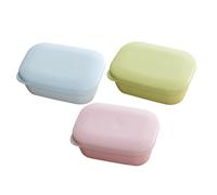 LIFKOME 3 pezzi Contenitore Sapone da Viaggio con Custodia Portatile per Sapone Solido Antiperdita e Viaggi Rosa
