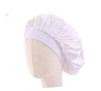 LIFKOME 3 pezzi Cuffia Satinata per Dormire Berretto Notte Elastico Larga e Traspirante in Raso Colori Bianco Rosa e Vino Protezione Bambine