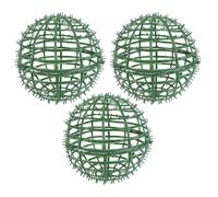 LIFKOME 3 Pezzi Gabbia di Supporto per Palline Topiarie in Plastica Verde | Forma Sferica Uniforme, Display Stabile e Affidabile, per Cortili e Allestimenti Decorativi Eleganti