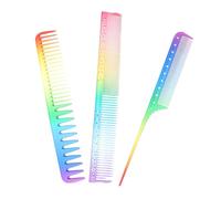 LIFKOME 3 pezzi Pettini Colorati per Parrucchiere Antistatici per Taglio e Acconciature Leggeri e Facili da Usare per Salone Barber Shop e Uso Domestico