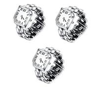 LIFKOME 3 Pz anello dell'orologio orologio a carica manuale orologio da uomo orologi da polso per bambini valogia valugia silver orologio decorativo le donne guardano argento sterling s925