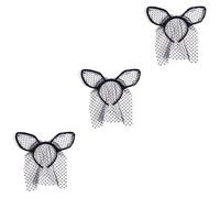 LIFKOME 3 Pz fascia cosplay vestiti di halloween fasce per cosplay it halloween the masquerade costume maschera maschere mask cat ears mascherine Black