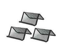 LIFKOME 3 Pz titolare del stand porta biglietti da visita organizzatore di biglietti da visita da scrivania titolare per le imprese cassa in acciaio inossidabile caso aziendale Black