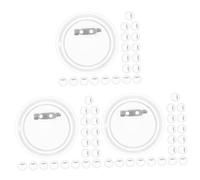 LIFKOME 3 Set Bottoni Che Fanno Parti Pulsante Distintivo per Distintivi Chiaro Bottone in Plastica con Fibbia Parti del Pulsante con Spilla Distintivo Acrilico Trasparente 20 Pezzi*3