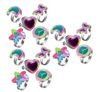 LIFKOME 3 Set Squillo Anelli Da Donna Le Donne Suonano Anelli Regolabili Per Le Donne Anulare Della Temperatura Anello Da Dito Chic Anello Dito Di Moda Anello Termocromico Lega 5 Pezzi * 3