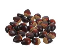 LIFKOME 30 Modelli Di Castagne in Schiuma Di Castagne Realistiche Dadi Artificiali Finte Castagne Da Tavolo A Dispersione Per Fotografia