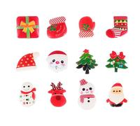 LIFKOME 30 Pezzi Ciondoli Natalizi per Decorazioni Fai da Te Ornamenti Natalizi Piatti senza Magnete e Colla per Creazioni Artigianali e Addobbi Festa