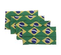 LIFKOME 4 fasce per capelli da corsa: fascia per capelli da donna - accessori per con bandiera brasiliana per il giorno della partita - fascia comoda per i di calcio e football