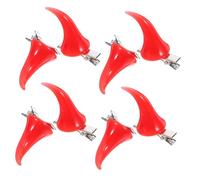 LIFKOME 4 Paia Fermagli Corna Diavolo in Leggera Accessori Cosplay Gotico per Donne e Ragazze Clip Halloween Costume Maschera
