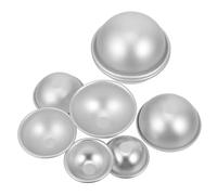 LIFKOME 4 paia Stampi Semisfera Alluminio per Bombe da Bagno e Dolci Accessori per Baking Fai da Te Facile da e Riutilizzabile