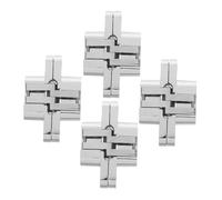 LIFKOME 4 Pezzi Cerniere Nascoste Mini per Mobili e Scatole Cerniere Pieghevoli Piatte in Lega di Metallo per Gioielli e Armadietti Angolo per Progetti Te