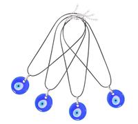 LIFKOME 4 Pezzi Collana Occhio Diabolico con Pendente Vetro Blu Unisex Charm Protezione Design e Comoda da Indossare per Quotidiano