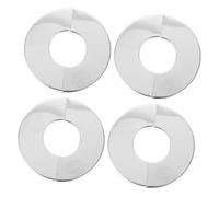 LIFKOME 4 pezzi Copri Foro Rubinetto in Acciaio Inossidabile Rosone Decorativo per Tubi da Parete Copertura Veloce e Resistente per Condizionatori e Tubazioni Idrauliche