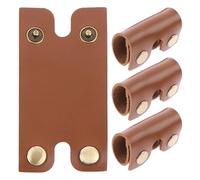 LIFKOME 4 Pezzi Custodia Protettiva per Testina Rasoio di Sicurezza in Pelle Marrone Copri Lama Doppio Taglio Trasparente Cover Protettiva per Viaggio e Conservazione Ordinata