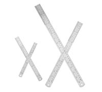 LIFKOME 4 Pezzi Di Righello In Acciaio Inossidabile Spesso Righello Di Scala Strumenti Di Misurazione Metrici Strumento Di Disegno Per