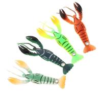 LIFKOME 4 Pezzi Esca Artificiale da Pesca a Forma di Astice 95mm | Portatile, per Pesca in Acqua Dolci e Salate, Resistente ai Morsi, Attira i Pesci