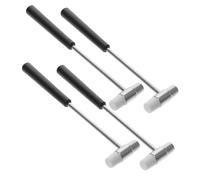 LIFKOME 4 pezzi Martelli Mini Leggeri con Doppia Testa Morbida e Dura Martello in Acciaio e Plastica Abs Resistente per Riparazioni di Gioielli e Orologi Strumento Compatto per Uso