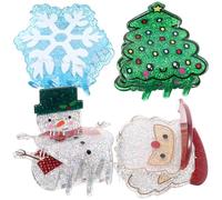 LIFKOME 4 Pezzi Mollettine Piccole per Capelli Rosse Natalizie con Design Acrilico Resistente Fermagli Artiglio Eleganti per Donne Accessori Beauty per Feste e Uso Quotidiano