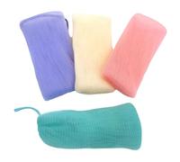 LIFKOME 4 pezzi Sacchetti Sapone in Rete Borsa Esfoliante per Saponette per Creare Ricca Schiuma e Trattamento Corpo Porta Sapone per Uso Domestico