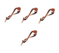 LIFKOME 4 Pz Una Sola Parola Che Afferra Fermagli Per Fermaglio Per Porta Chignon Per Clip Ad Artiglio Per Folti Molletta Plastica Light Brown