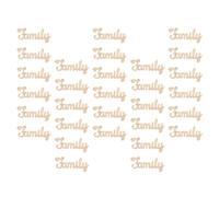 LIFKOME 40 Pezzi Cartelli in Legno Grezzo Lettere Sospese Creative, Decorazioni Sospese per Feste e Casa, Set di Targhette in Legno Ecocompatibile per Artigianato e Regalo