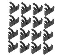 LIFKOME 40 Set Fibbia di regolazione del mobile clip regolabili da cucina zoccolo della gamba dell'armadio finiture antiscivolo per kickboard finiture della pedana regolabili ABS Black