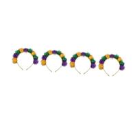 LIFKOME 4pezzi Cerchiamo Di Creare Un Titolo Che Rispetti Tutti Requisiti Forniti La Proposta Fascia Per Colorata Con Pompon Per Feste Accessorio Decorativo Per Adulti e Donne Perfetta Per