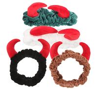 LIFKOME 4pezzi Horn Washing Headband Devil Horns Makeup Headband Per Donna Fascia Per Viso Spugna Comoda e Non Scivolosa Per Trattamenti Di Bellezza e Lavaggi Viso