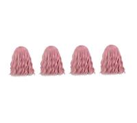 LIFKOME 4pezzi Parrucca Ondulata Con Frangetta Per Cosplay e Feste Leggera e Facile Da Indossare Unisex Accessorio Versatile Per Eventi e Masquerade