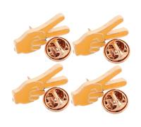 LIFKOME 4pezzi Spille Creative Forma Di Gesto Per Decorare Abbigliamento Spille Uniche Smalto Per Maglioni e Collo Accessorio Di Moda Versatile Per Ogni Occasione