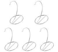 LIFKOME 5 Pezzi Gancio per Vaso per Piante espositore per Piante sospese Supporto per Il Display Ornamenti Rack sospeso di Ferro espositore in Metallo Silver