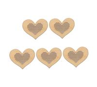 LIFKOME 5 Pezzi Piatti Legno Punto Croce Fai da Te Schegge Design Preforato Accessori Hobby Manufatti Decorazioni