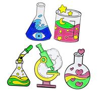 LIFKOME 5 pezzi Spille Smaltate Tema Laboratorio Accessori Moda Scientifici in Leggero Regalo per Insegnanti di Scienze e Appassionati di Ricerca