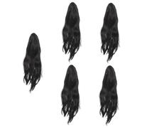 LIFKOME 5 Pz Parrucca Impermanenza in e Nero Parrucca Costume Di Halloween Parrucca Del Costume Cosplay Lunga Parrucca Sintetica Accessorio Cosplay Di Halloween Parrucche Pp Black