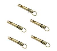 LIFKOME 5 Pz Portachiavi fischietto ciondoli whistle motion calzante inter accessori fornitura campeggio fischietto d'emergenza portachiavi con fischietto portatile accessorio esterno rame