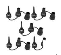 LIFKOME 5 Set Ugelli per Pompa Gonfiaggio Materasso Gonfiabile Accessori per Gonfiatore Elettrico in Plastica Nero per Uso Portatile e Gonfiaggio Versatile