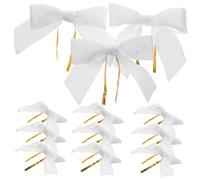 LIFKOME 50 Fiocchi di Nastro Poliestere Bianchi per Fare i Fiocchi, Decorazioni Regalo per Donne, Nastri Avvolgenti Resistenti per Imballaggi, Decorazioni Casa e Feste, Confezione da 50 Pezzi, 25mm