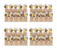 LIFKOME 50 Pezzi Mollette Ape in Legno Design Cartone Animato Clip Snack e Foto Mini per Decorazioni Feste Sigilla Sacchetti e Progetti Creativi