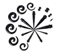 LIFKOME 54 Pezzi Espansione Auricolare Tunnel in Silicone Dilatatori Auricolari Puntura Padiglione Espansioni Set Tappi Piercing Orecchio Esempio